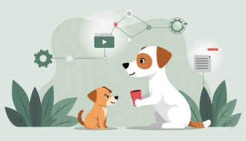 Abstract editorial image representing Simple Games That Help Senior Pets Stay Engaged.